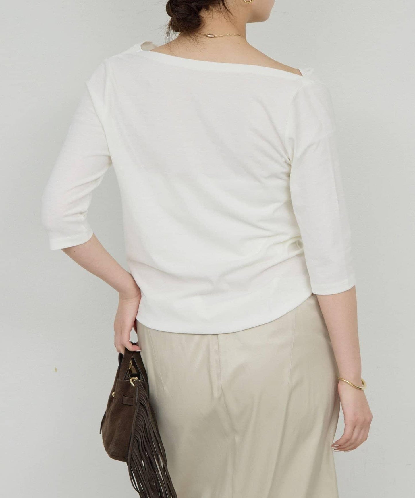 2WAY中袖針織上衣