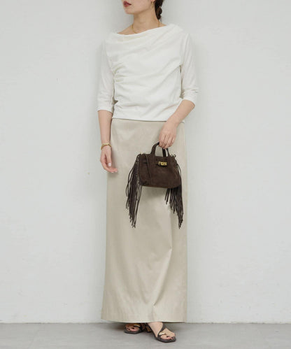 2WAY中袖針織上衣