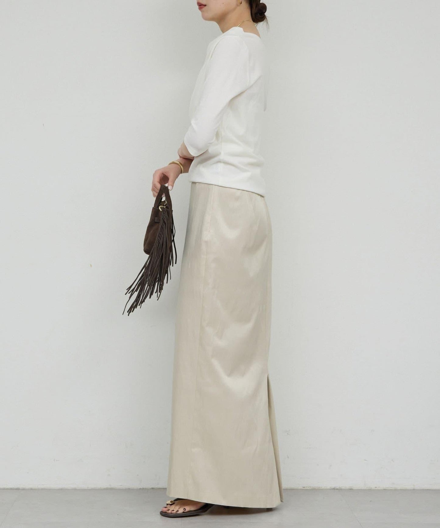 2WAY中袖針織上衣