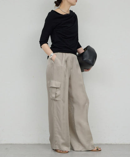 2WAY中袖針織上衣