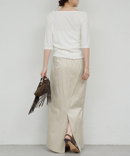 2WAY中袖針織上衣