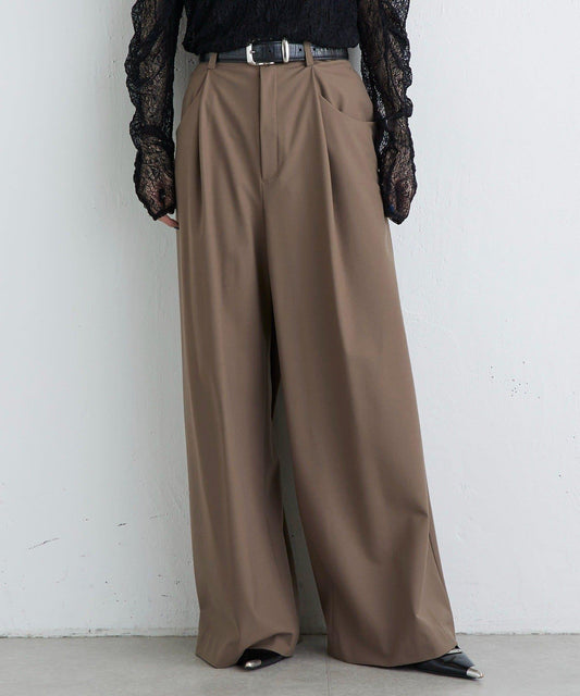 褶皺口袋 闊腿褲