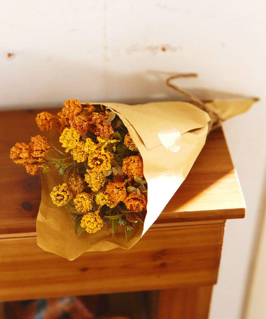 自然仿真花束 鄉村拼布風 裝飾花束