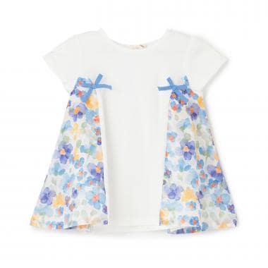 花卉拼接長款上衣