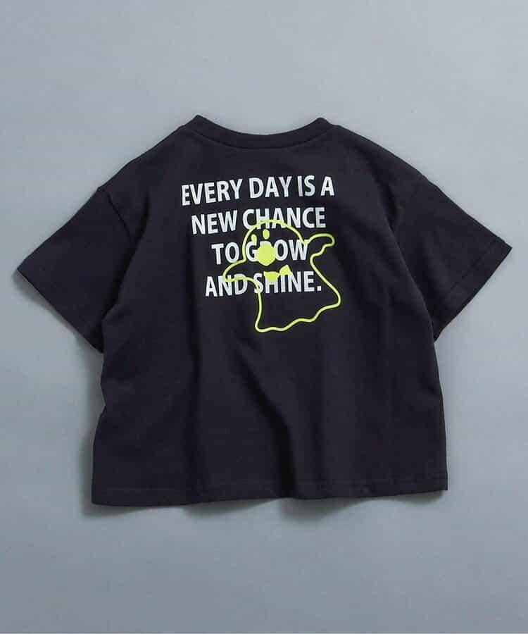 網絡限定 背部字母印花和霓虹圖案 T恤