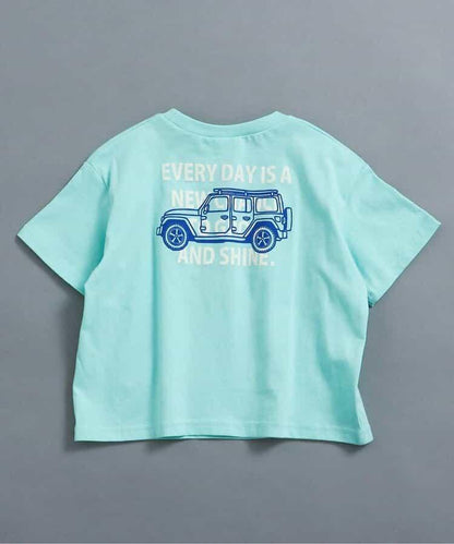 網絡限定 背部字母印花和霓虹圖案 T恤