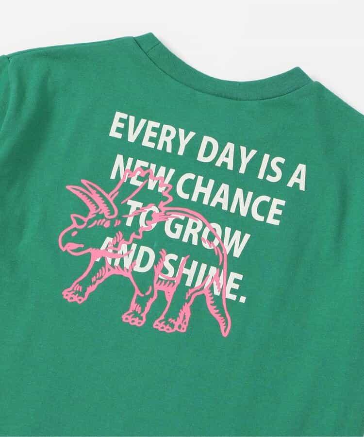 網絡限定 背部字母印花和霓虹圖案 T恤