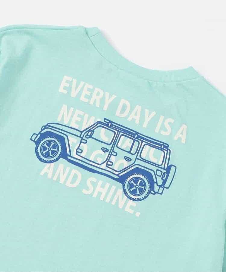 網絡限定 背部字母印花和霓虹圖案 T恤