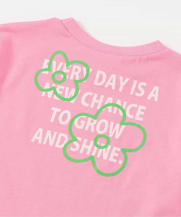 網絡限定 背部字母印花和霓虹圖案 T恤