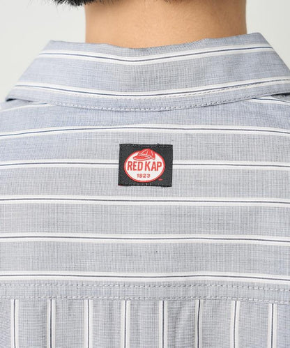 特別款 條紋 腰部蝴蝶結 半拉鍊 短袖襯衫