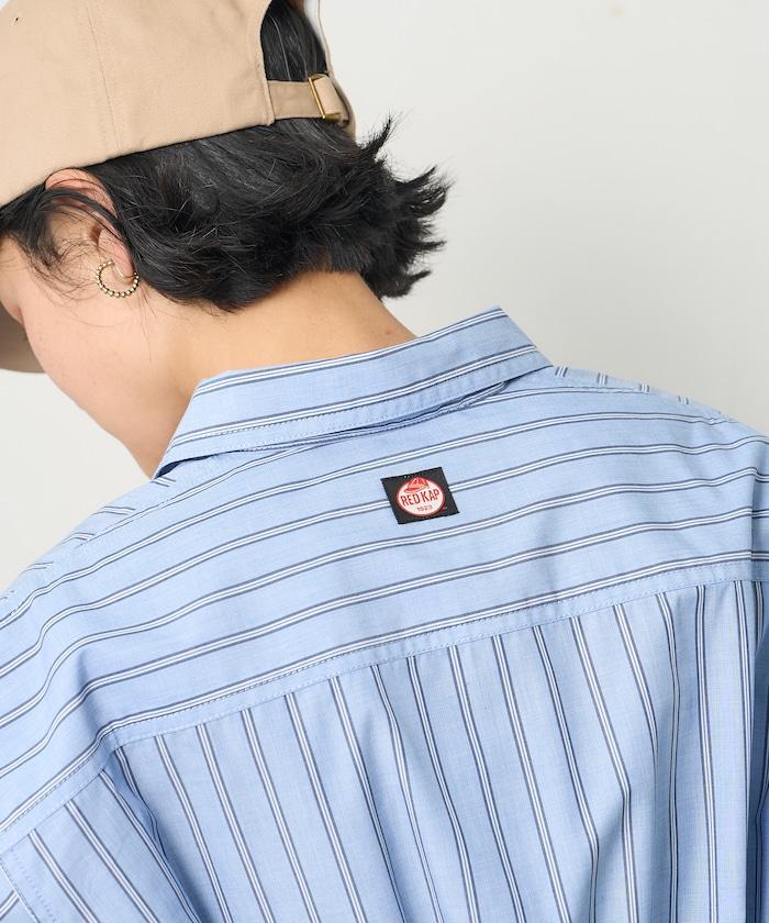 特別款 條紋 腰部蝴蝶結 半拉鍊 短袖襯衫