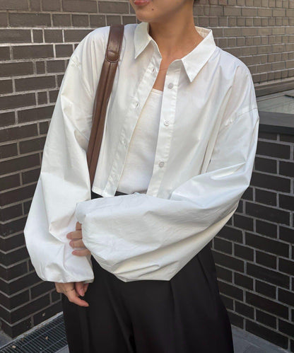 CAPRICIEUX LE'MAGE 泡泡袖短款襯衫