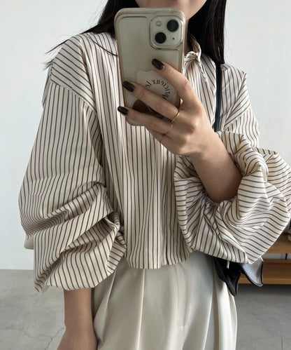 CAPRICIEUX LE'MAGE 泡泡袖短款襯衫