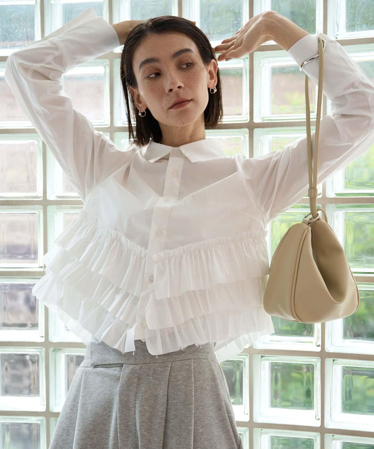 CAPRICIEUX LE'MAGE 下襬荷葉邊設計 襯衫