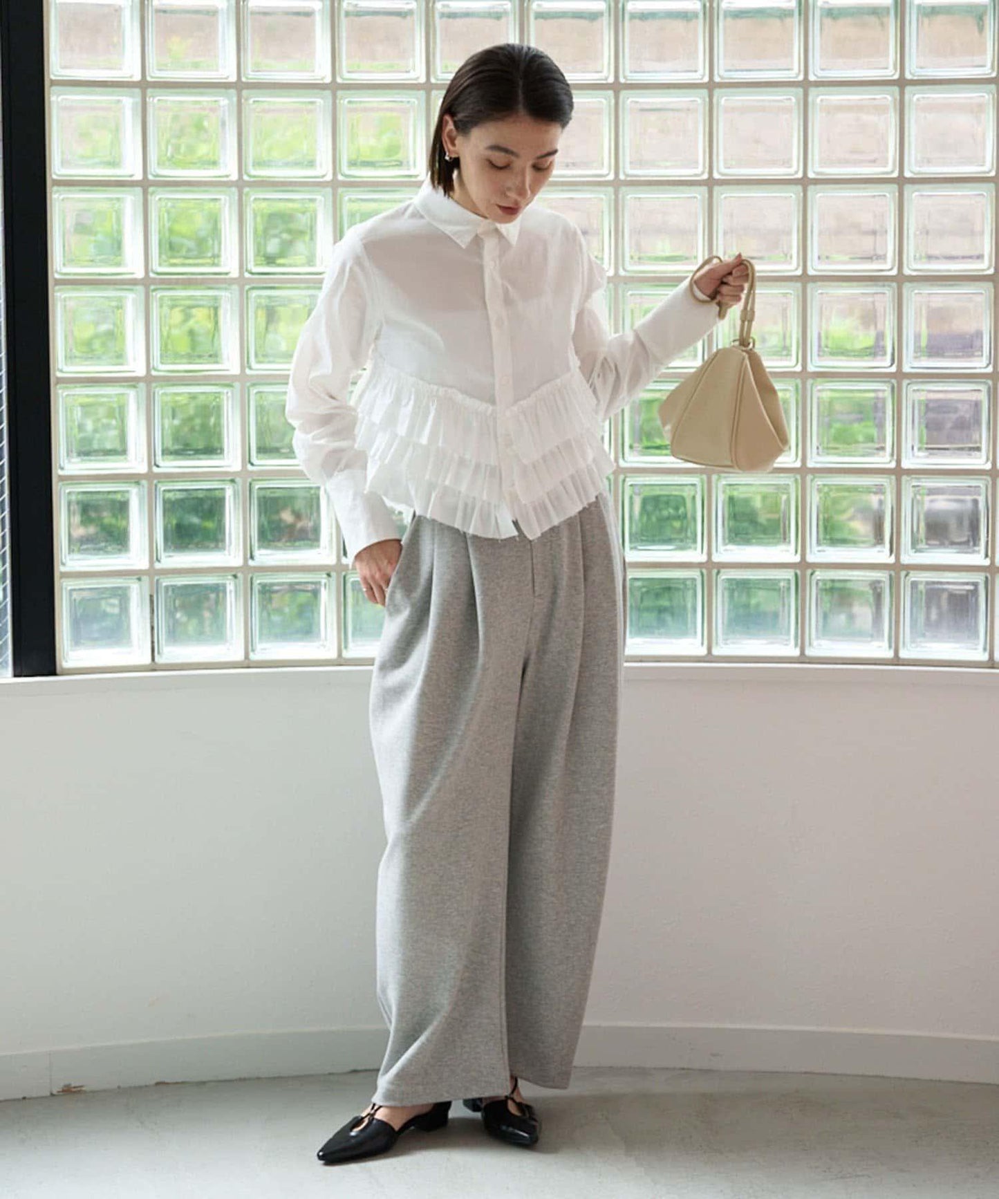 CAPRICIEUX LE'MAGE 下襬荷葉邊設計 襯衫