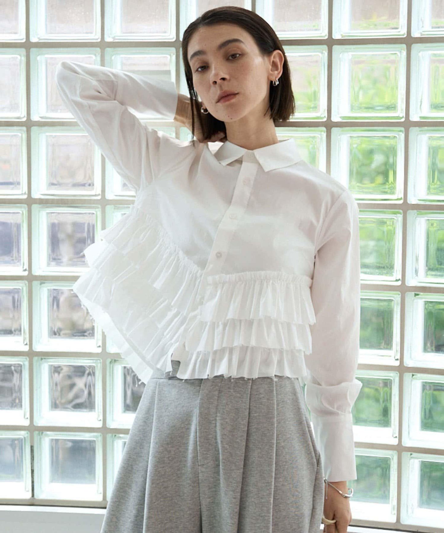 CAPRICIEUX LE'MAGE 下襬荷葉邊設計 襯衫