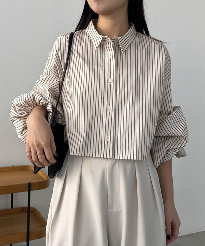 CAPRICIEUX LE'MAGE 泡泡袖短款襯衫