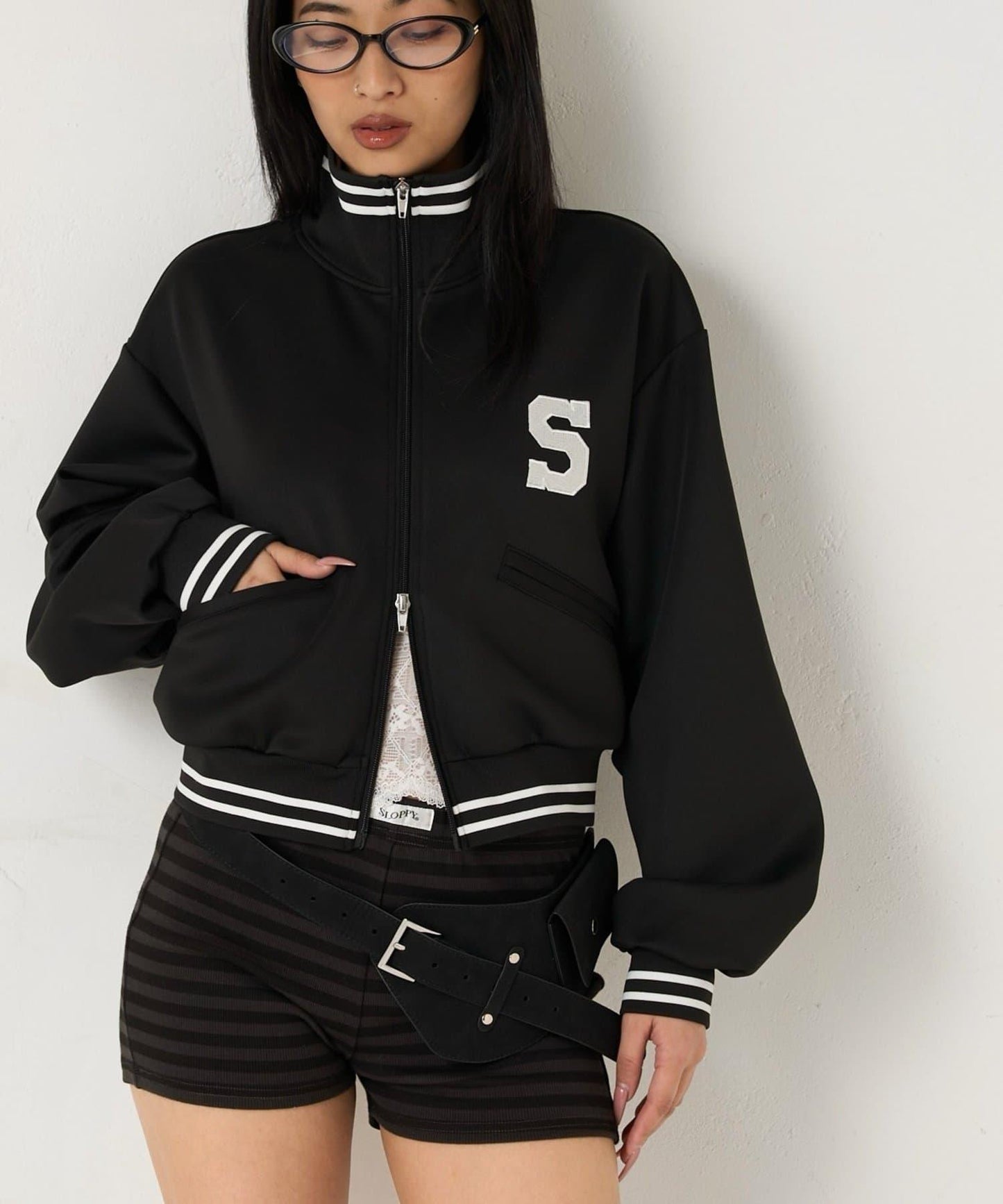 S字Logo 短版設計 運動夾克