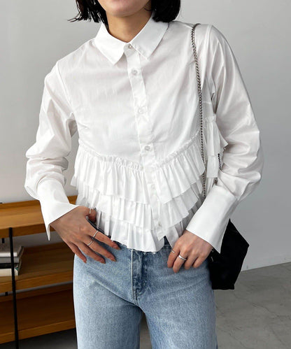 CAPRICIEUX LE'MAGE 下襬荷葉邊設計 襯衫