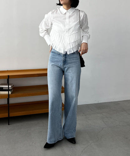 CAPRICIEUX LE'MAGE 下襬荷葉邊設計 襯衫