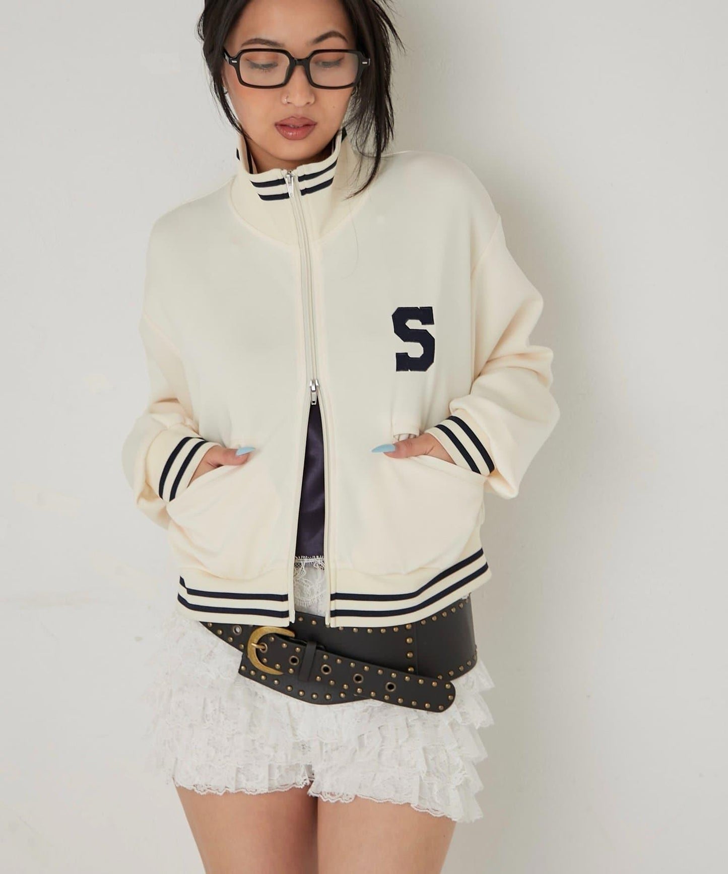 S字Logo 短版設計 運動夾克