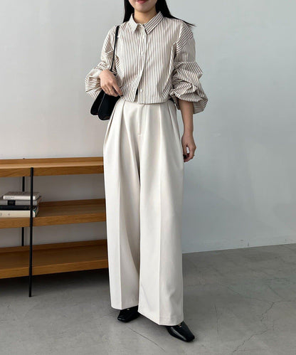 CAPRICIEUX LE'MAGE 泡泡袖短款襯衫