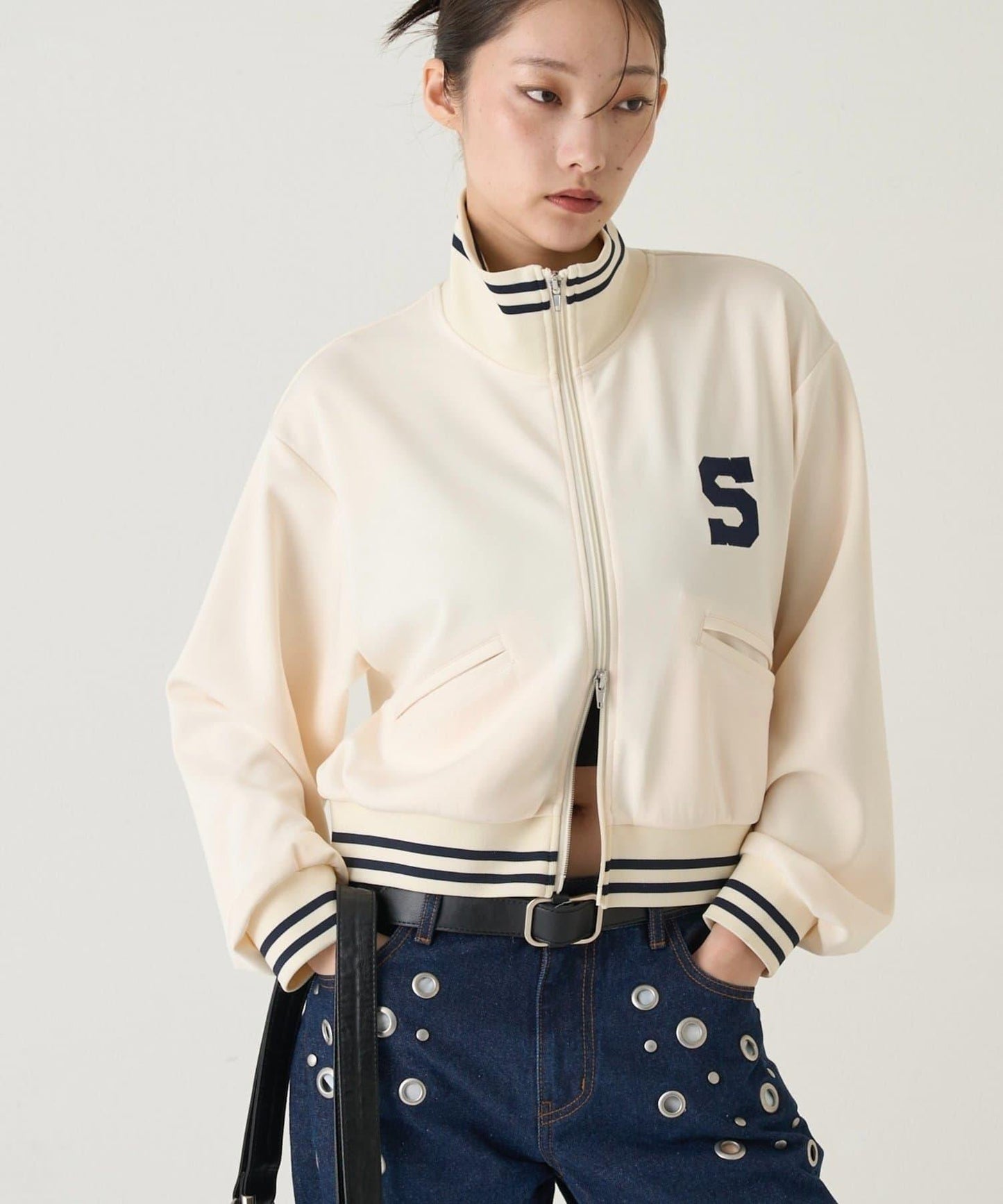 S字Logo 短版設計 運動夾克