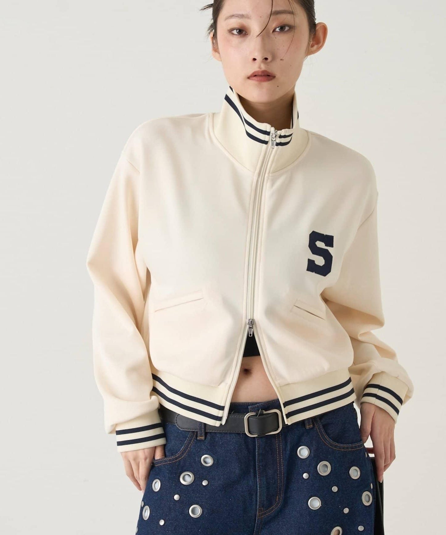 S字Logo 短版設計 運動夾克