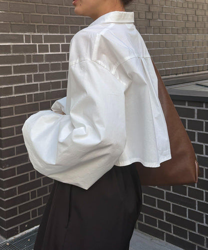 CAPRICIEUX LE'MAGE 泡泡袖短款襯衫