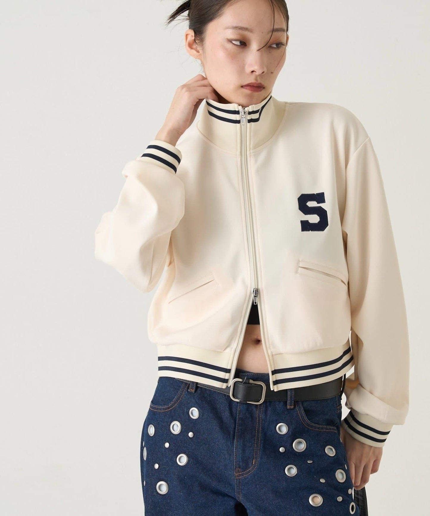 S字Logo 短版設計 運動夾克