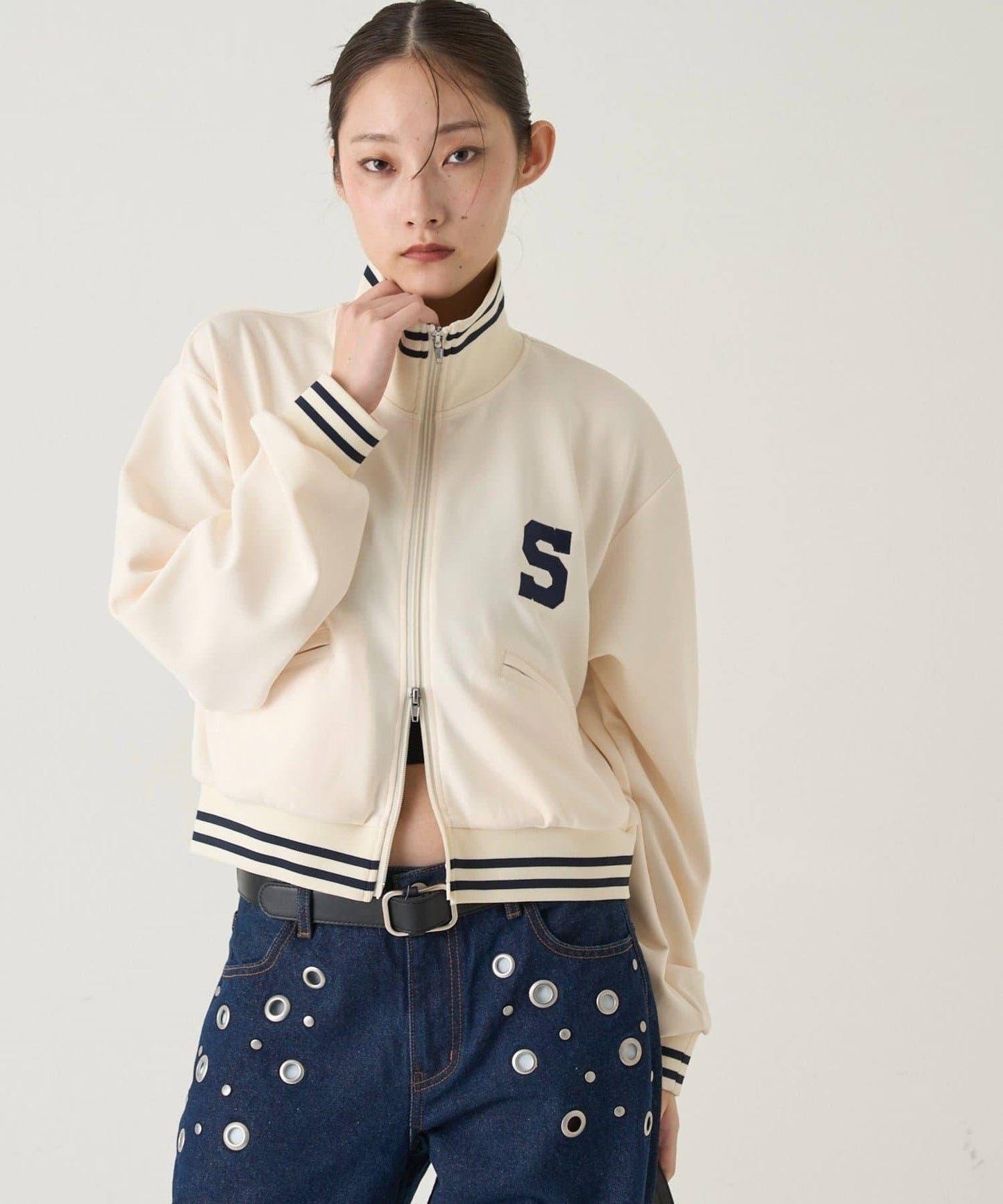 S字Logo 短版設計 運動夾克