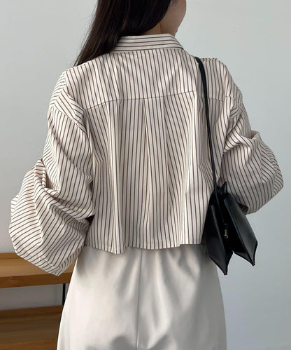 CAPRICIEUX LE'MAGE 泡泡袖短款襯衫