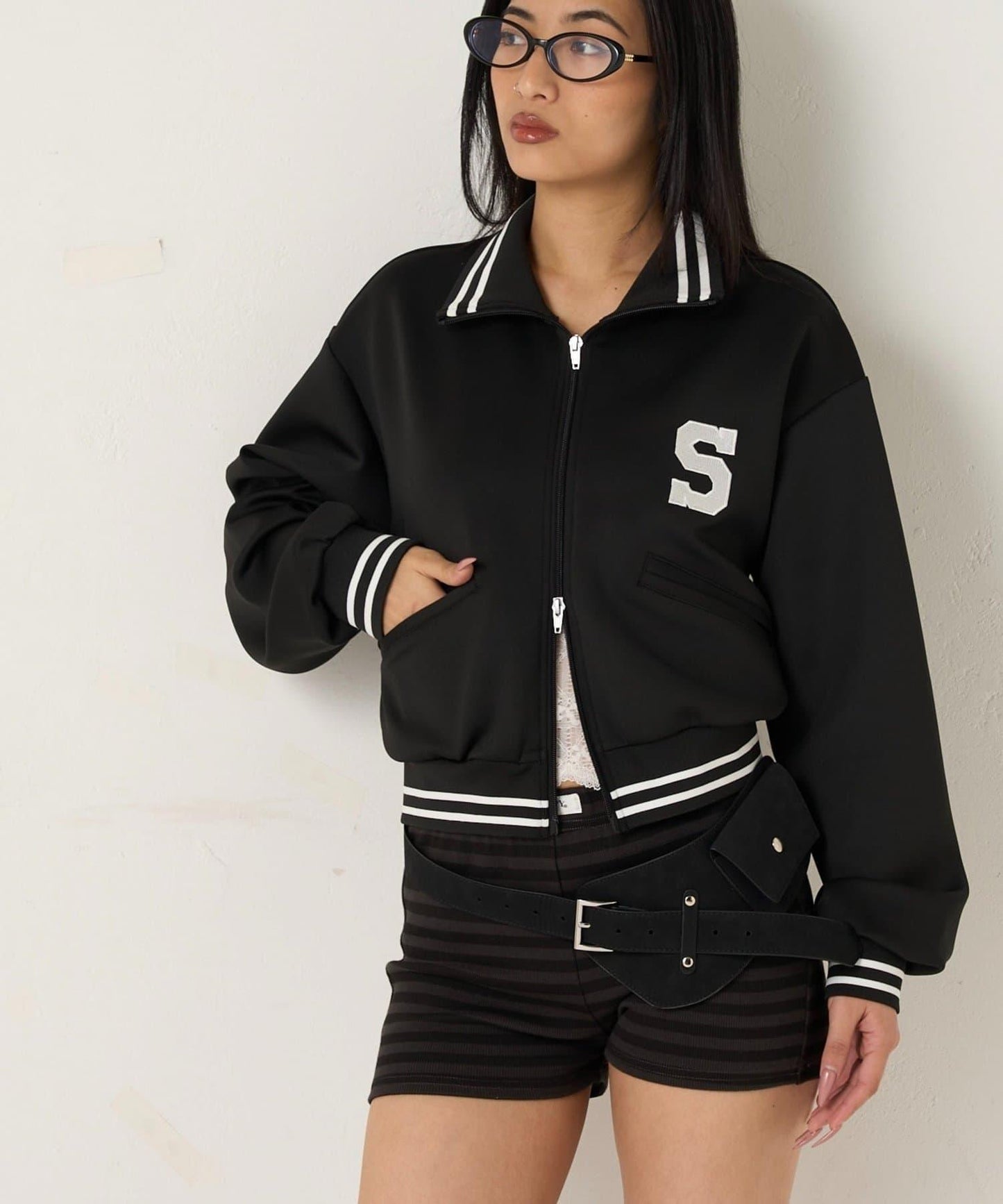 S字Logo 短版設計 運動夾克