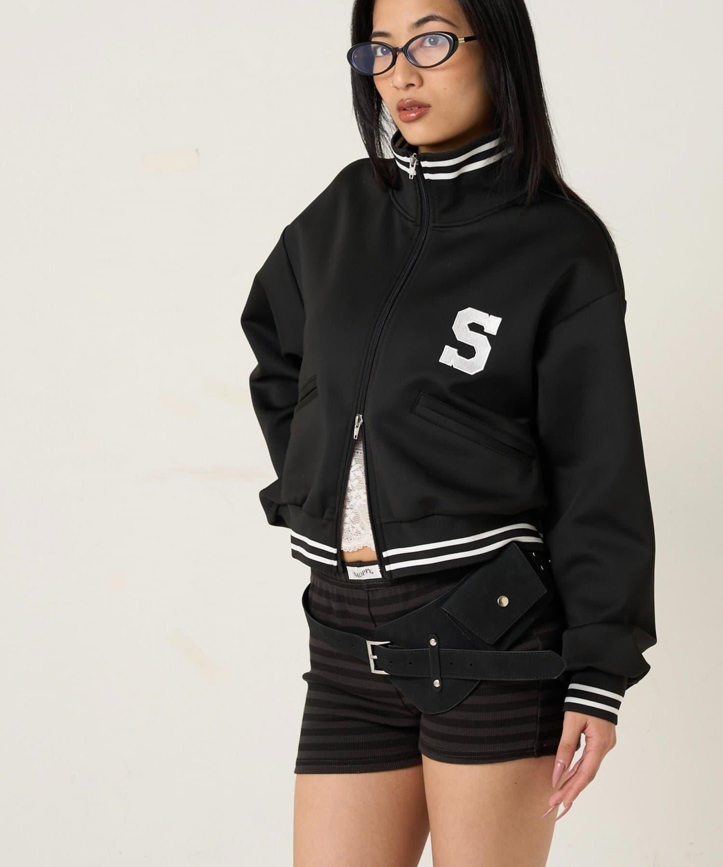 S字Logo 短版設計 運動夾克