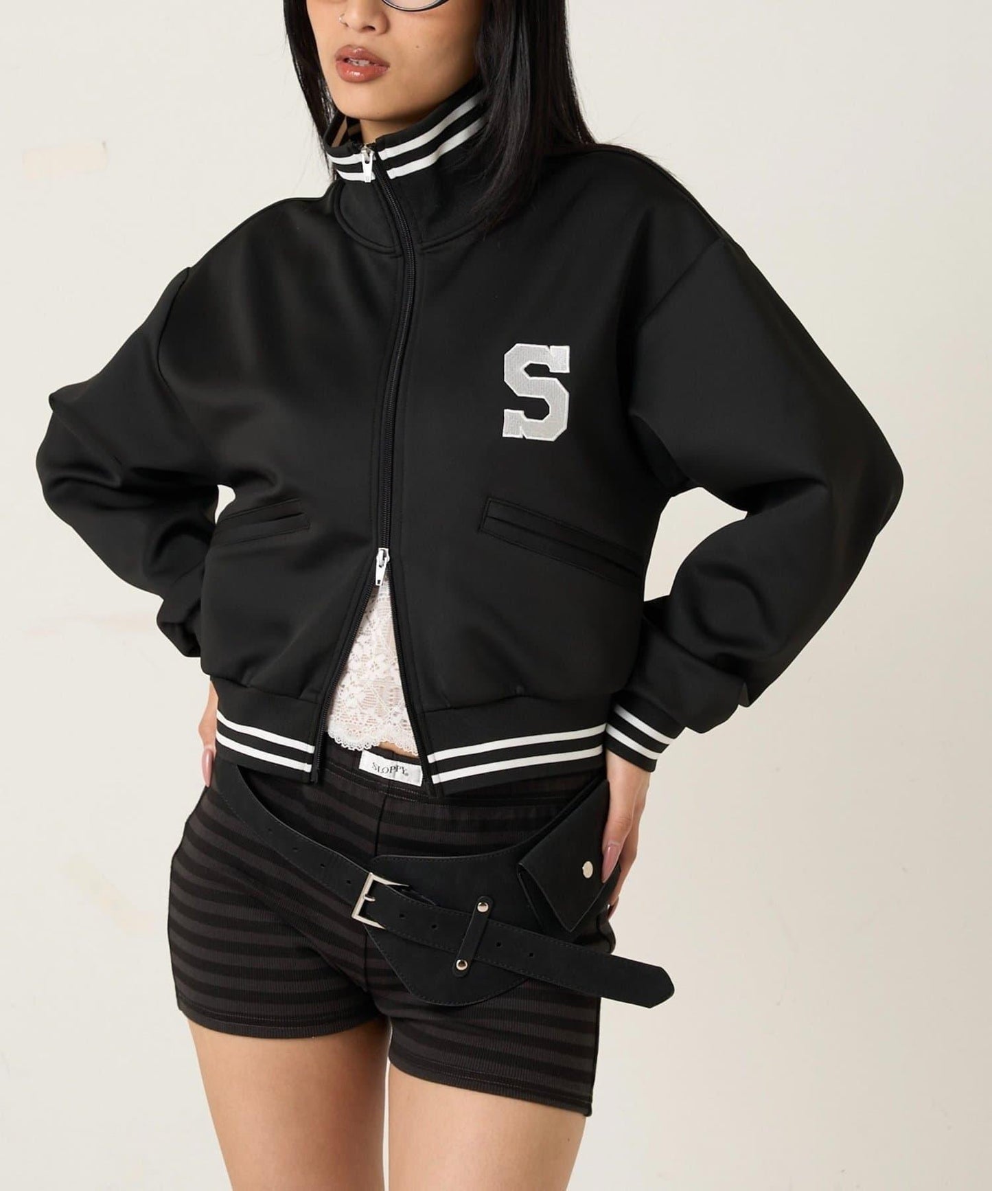 S字Logo 短版設計 運動夾克