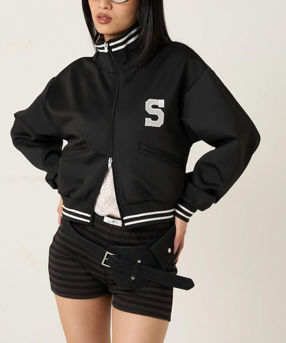 S字Logo 短版設計 運動夾克