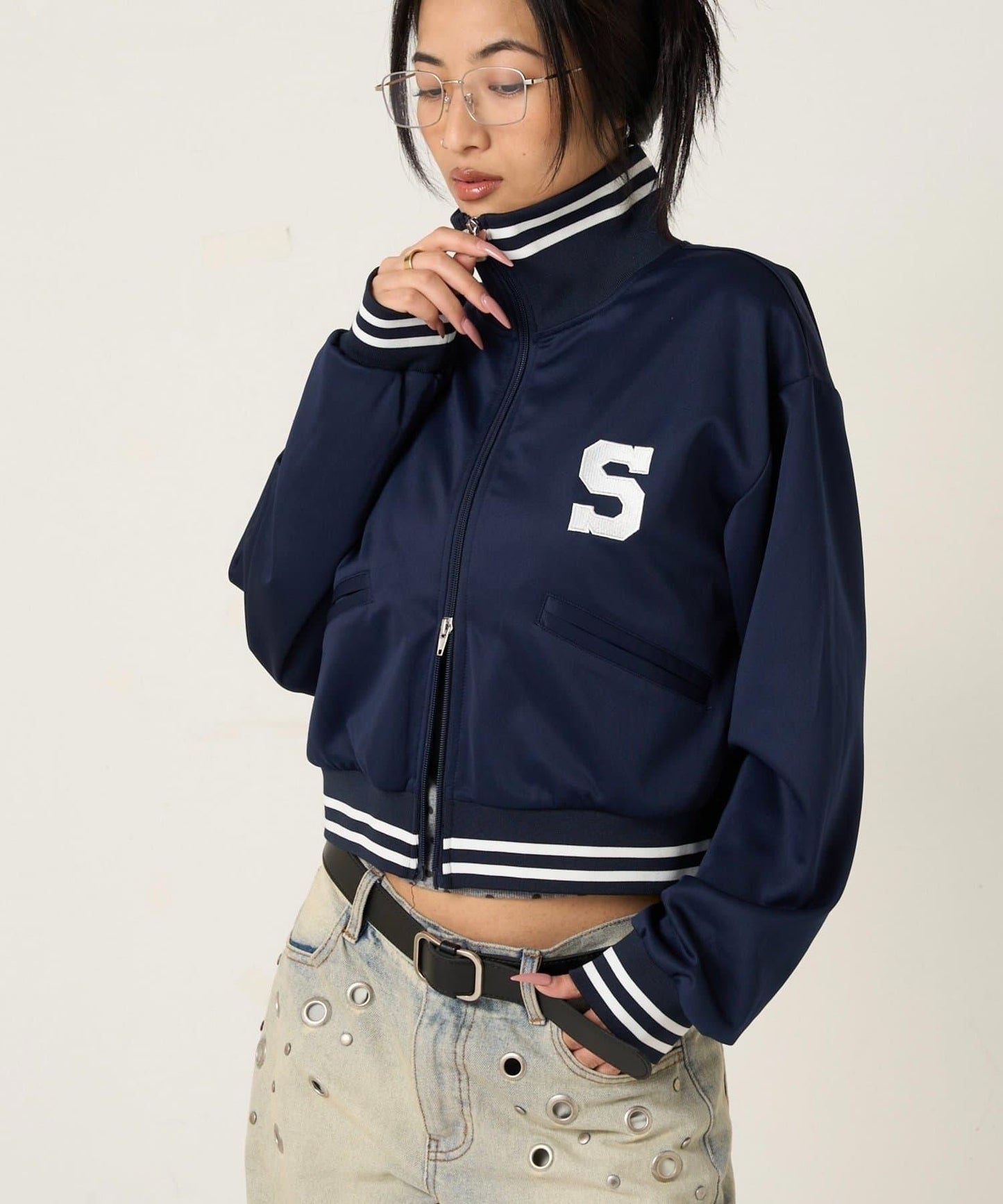 S字Logo 短版設計 運動夾克