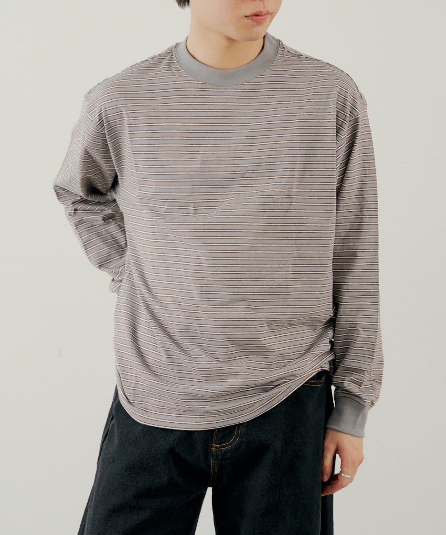BM 多色條紋 長袖T恤