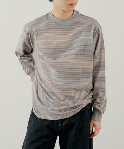 BM 多色條紋 長袖T恤