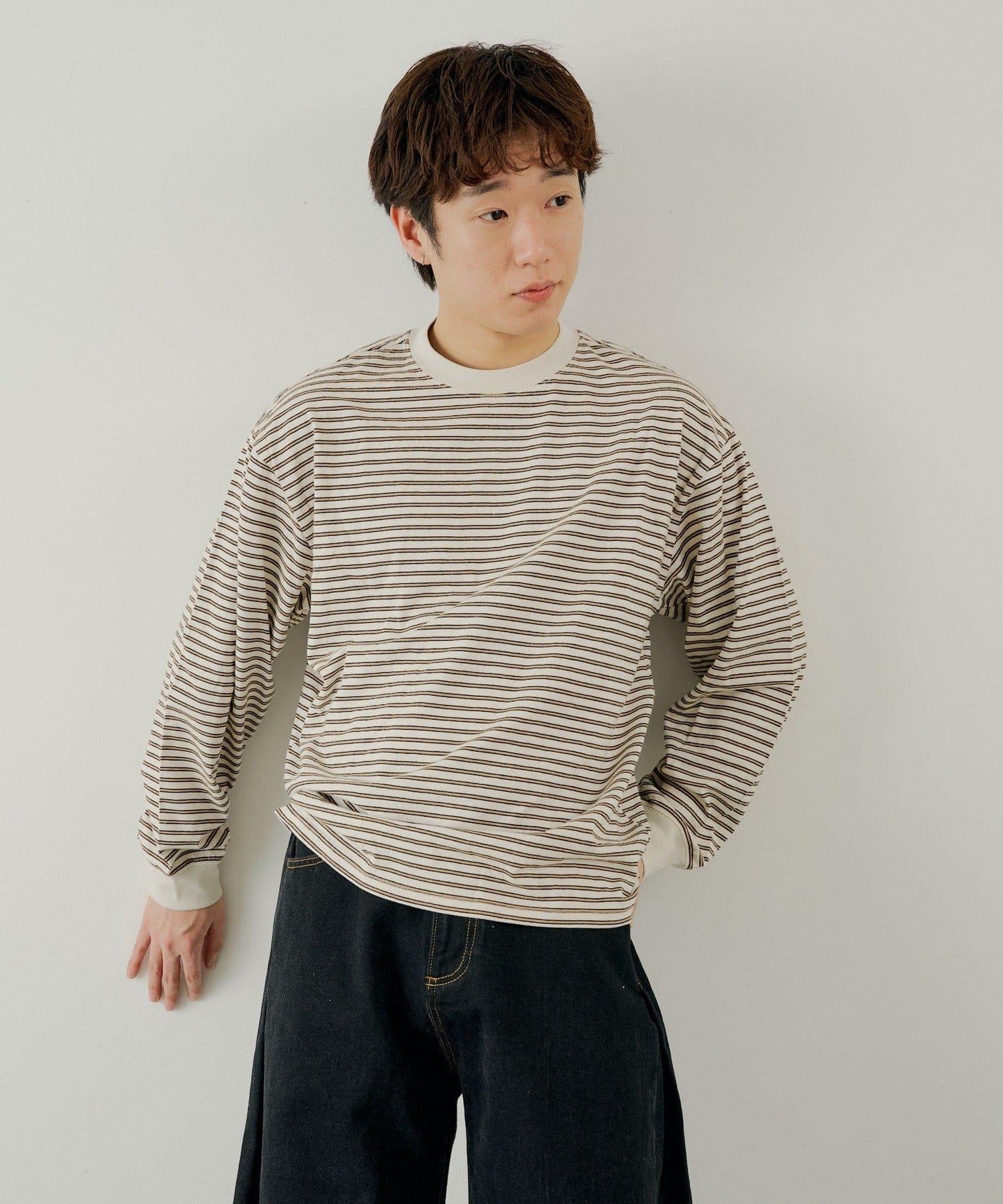 BM 多色條紋 長袖T恤