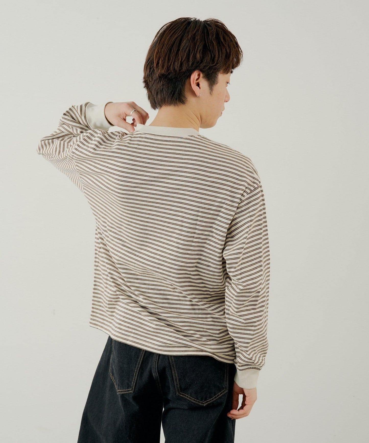 BM 多色條紋 長袖T恤