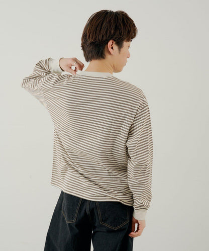 BM 多色條紋 長袖T恤