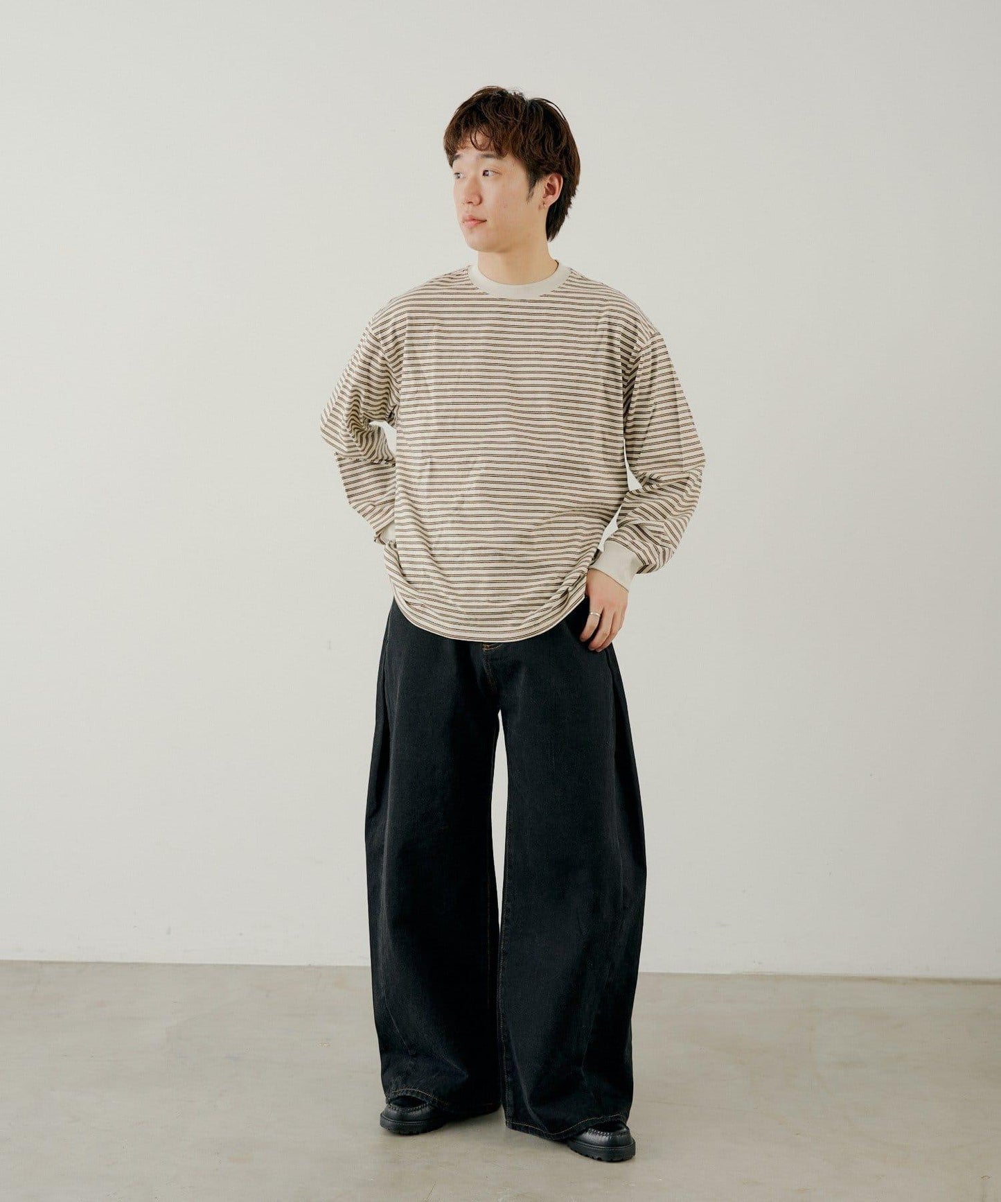 BM 多色條紋 長袖T恤