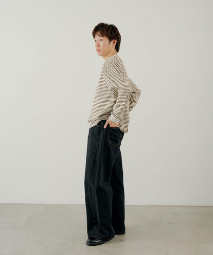 BM 多色條紋 長袖T恤