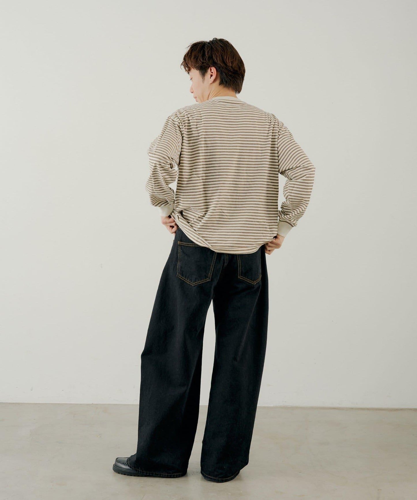 BM 多色條紋 長袖T恤