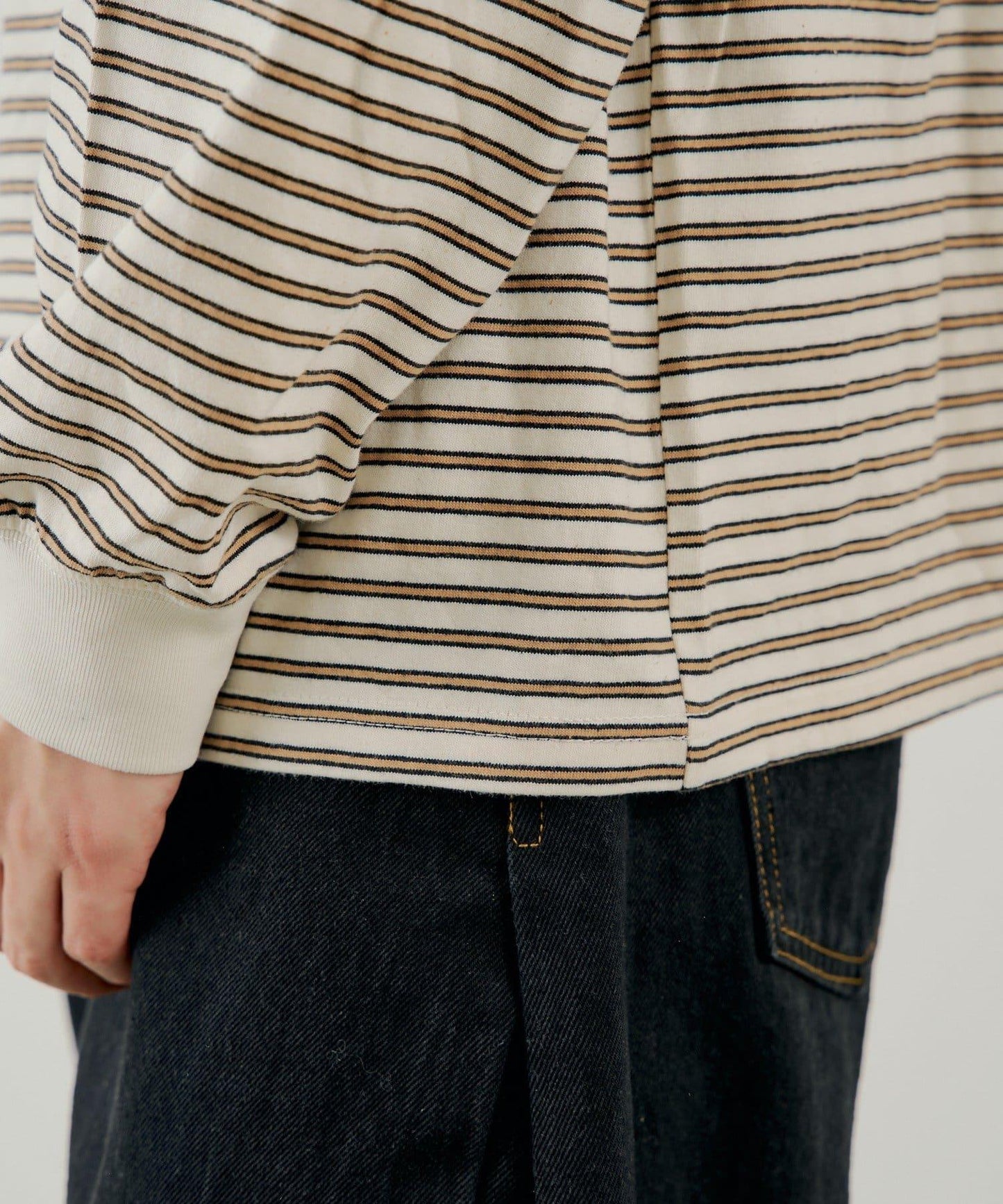 BM 多色條紋 長袖T恤