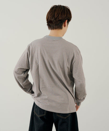 BM 多色條紋 長袖T恤