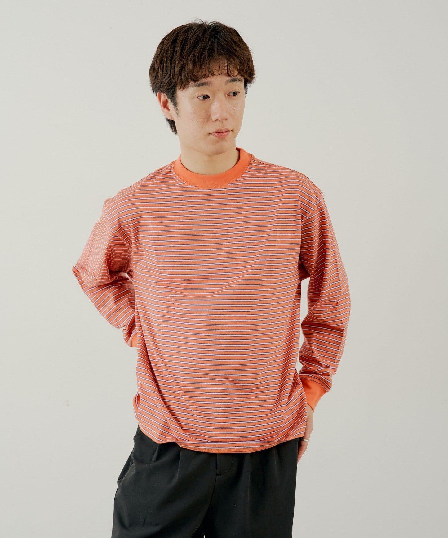 BM 多色條紋 長袖T恤