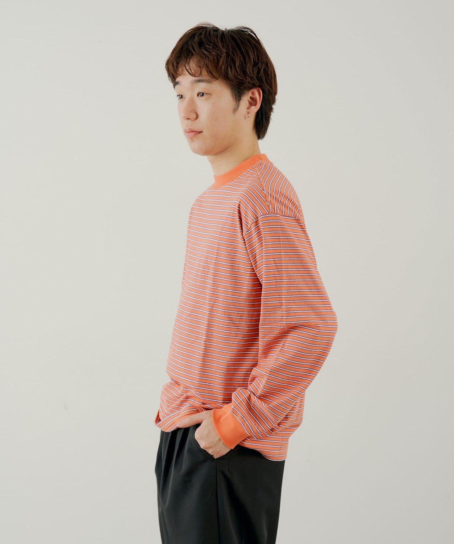 BM 多色條紋 長袖T恤