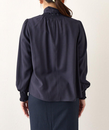 蝴蝶結繫帶 抽褶設計 女襯衫